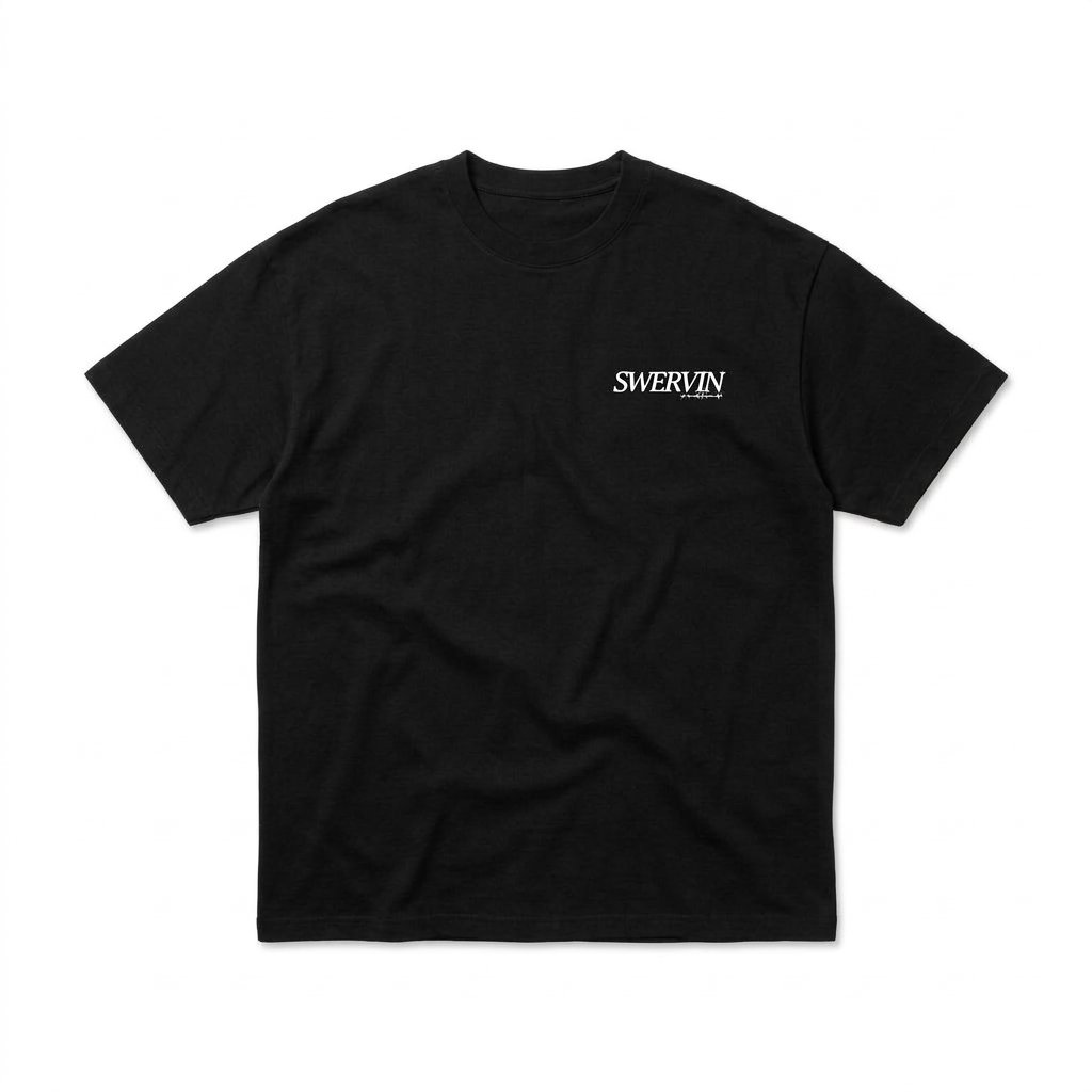 Swervin White logo tee